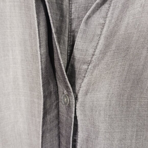 Cloth & Stone Anthropologie S Gray Chambray Button Down Front W Back Button Down - Picture 8 of 16